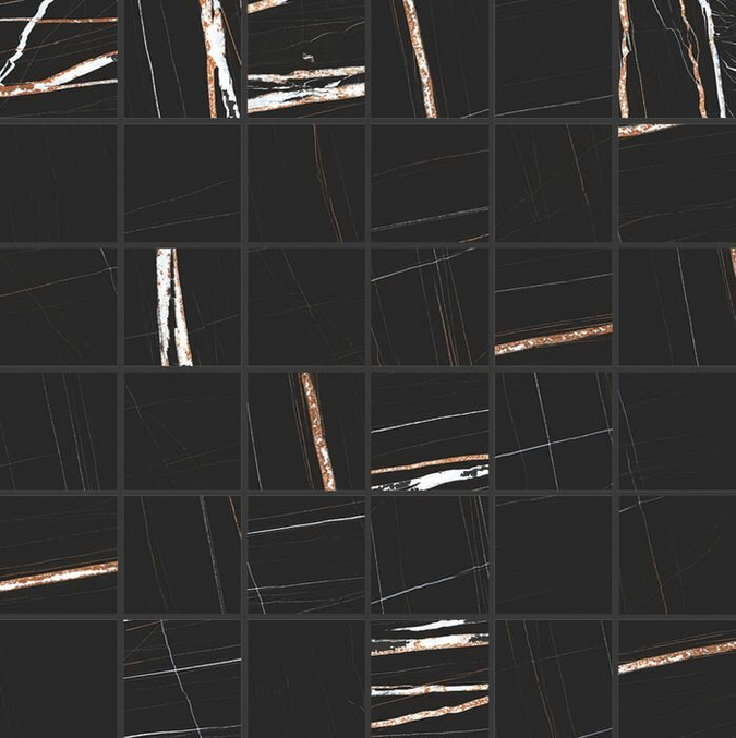 SAHARA NOIR MATTE MOSAICO 5X5