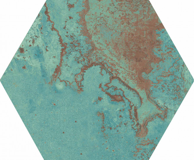 Zinc Green Natural Hexagon