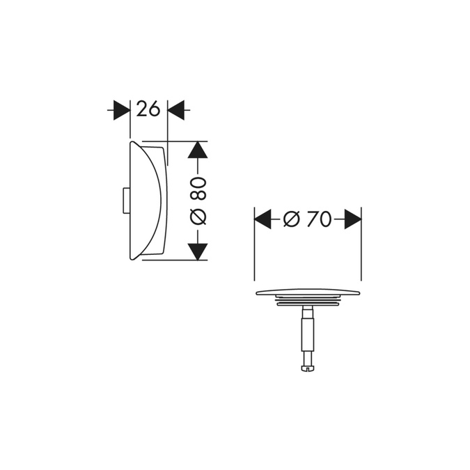 Комплект накладок для слив-перелива Hansgrohe Flexaplus