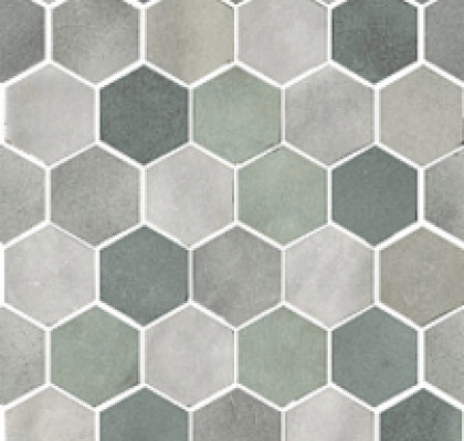 MOSAICO ESAGONA MIX GREEN 27x27