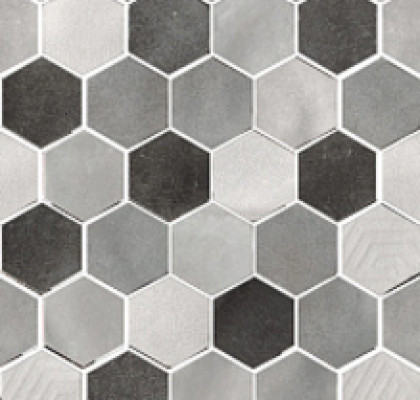 MOSAICO ESAGONA MIX GREY 27x27