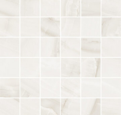 Mosaico 5x5 Onice Bianco Naturale 30x30