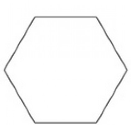 Hexagon White Matt 12,4x10,7