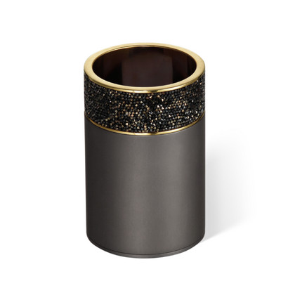 DECOR WALTHER ROCKS Настольный стакан, в цвете DARK METAL MATT & GOLD MATT с кристаллами от Swarovski®