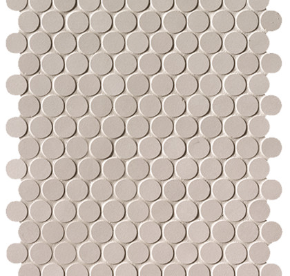 Beige Round Mosaico Matt 29,5X32,5
