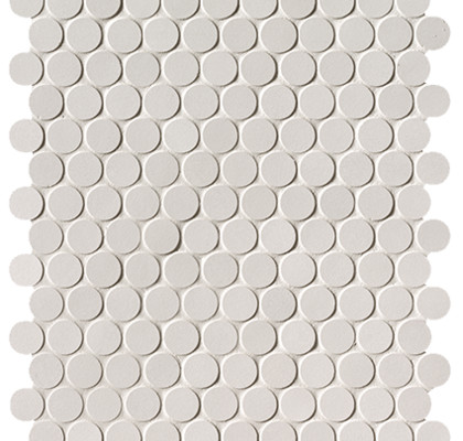 Bianco Round Mosaico Matt 29,5X32,5