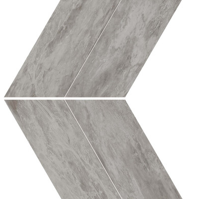 Bardiglio Grey Chevron Lappato 22.5x22.9